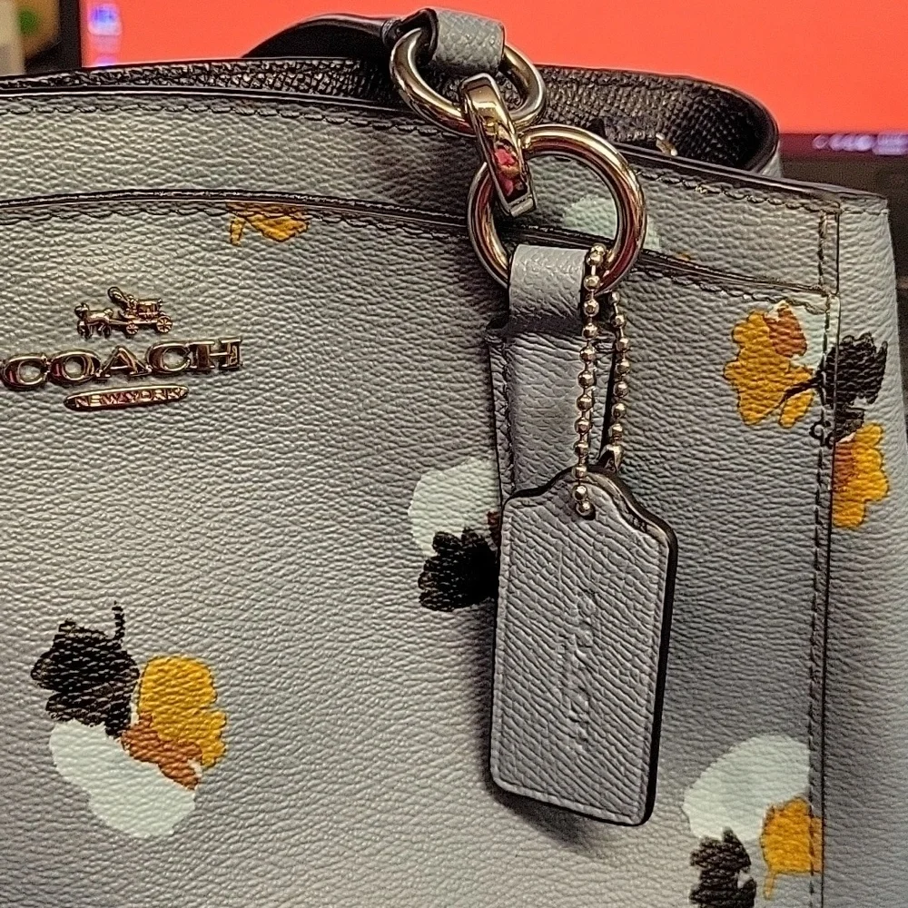 Coach #38417 Floral Gray Minette Women's Bag Preloved - Picture 9 of 13